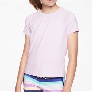 Athleta Girl Short Sleeve Top Blush Pink Sz L / 12